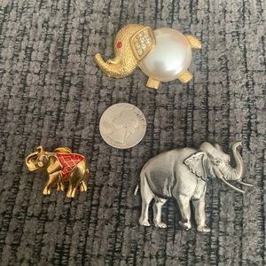 Elephant brooches